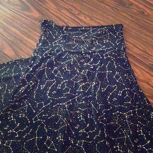 LuLaRoe Maxi skirt, constellation pattern—S